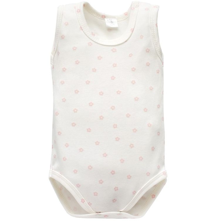Body dziewczęce bez rękawów, ecru, Pinokio