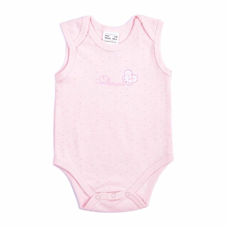 Body dziewczęce bez rękawów, różowe, Olimpias