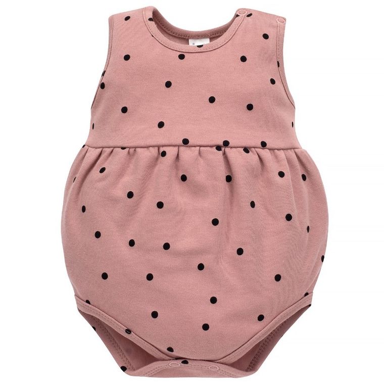 Body dziewczęce bez rękawów, różowe, Pinokio