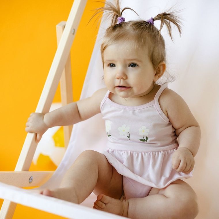 Body dziewczęce na ramiączka, różowe, Eevi