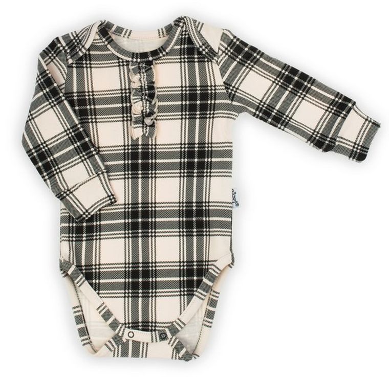 Body dziewczęce z długim rękawem, beżowe, Nicol