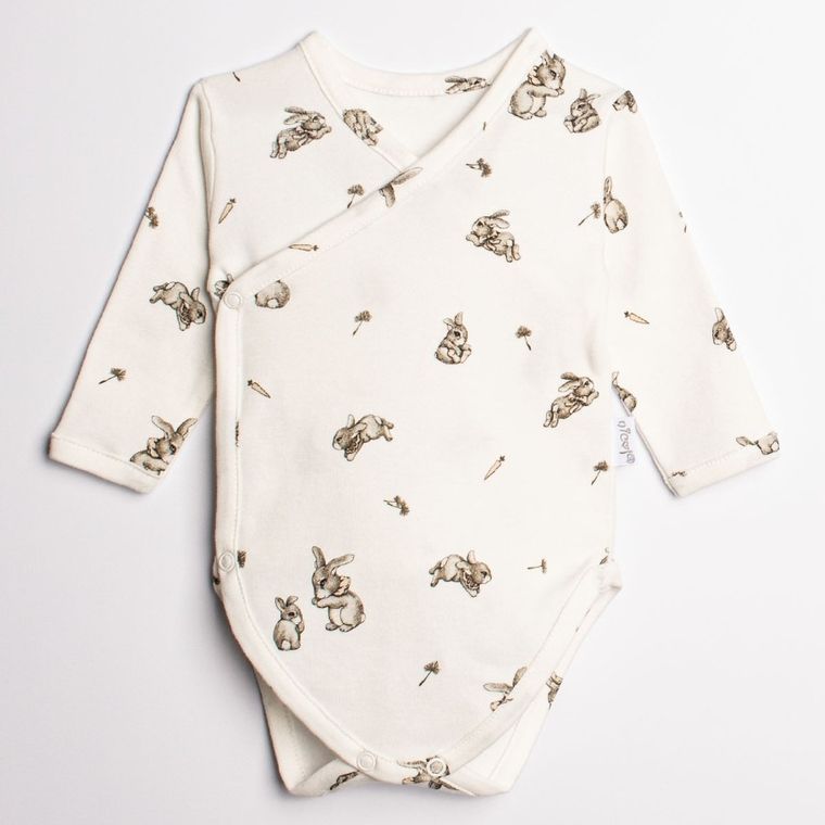 Body dziewczęce z długim rękawem, beżowe, Nicol