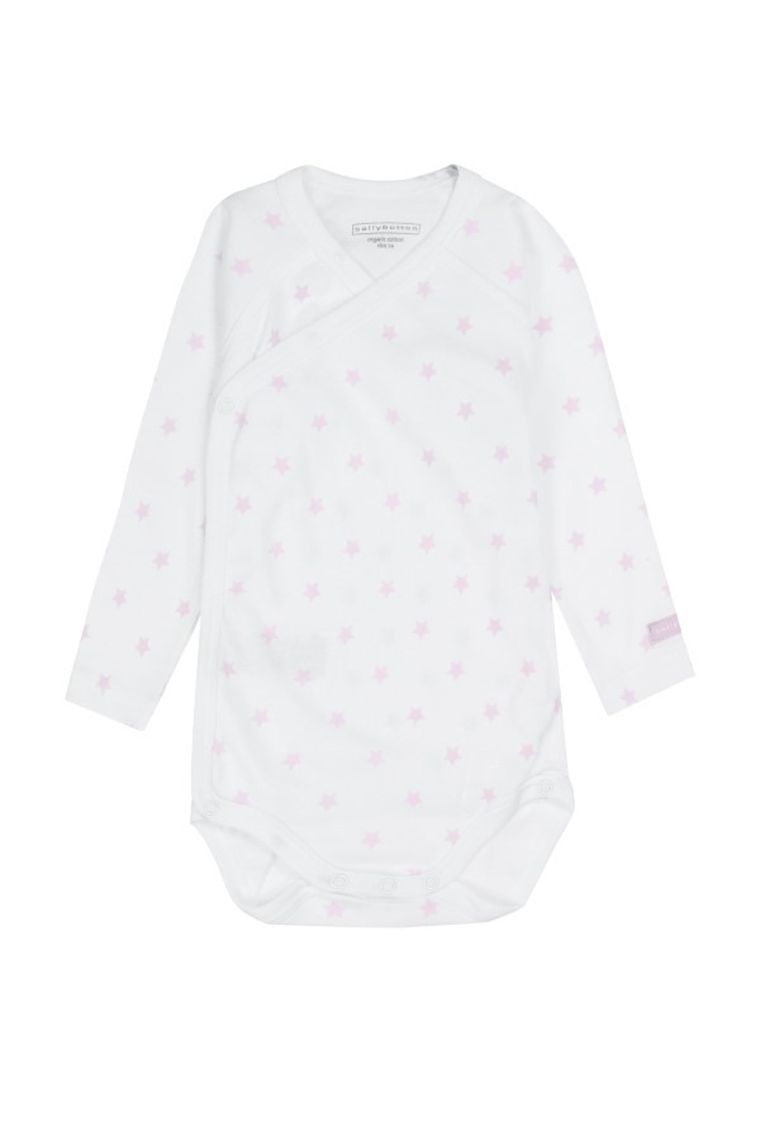 Body dziewczęce z długim rękawem, białe, Bellybutton