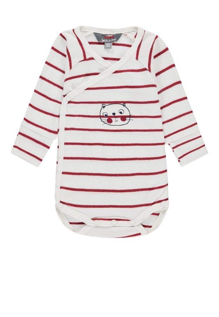 Body dziewczęce z długim rękawem, białe, Kanz