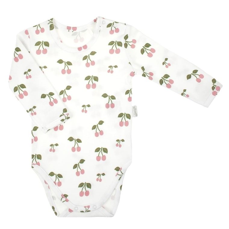 Body dziewczęce z długim rękawem, białe, Nicol