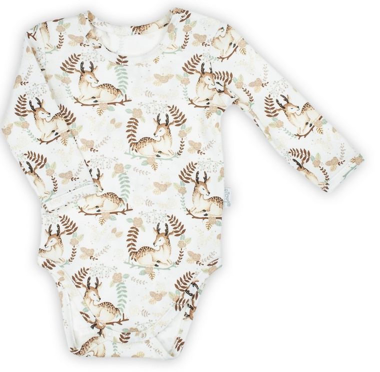 Body dziewczęce z długim rękawem, ecru, Nicol