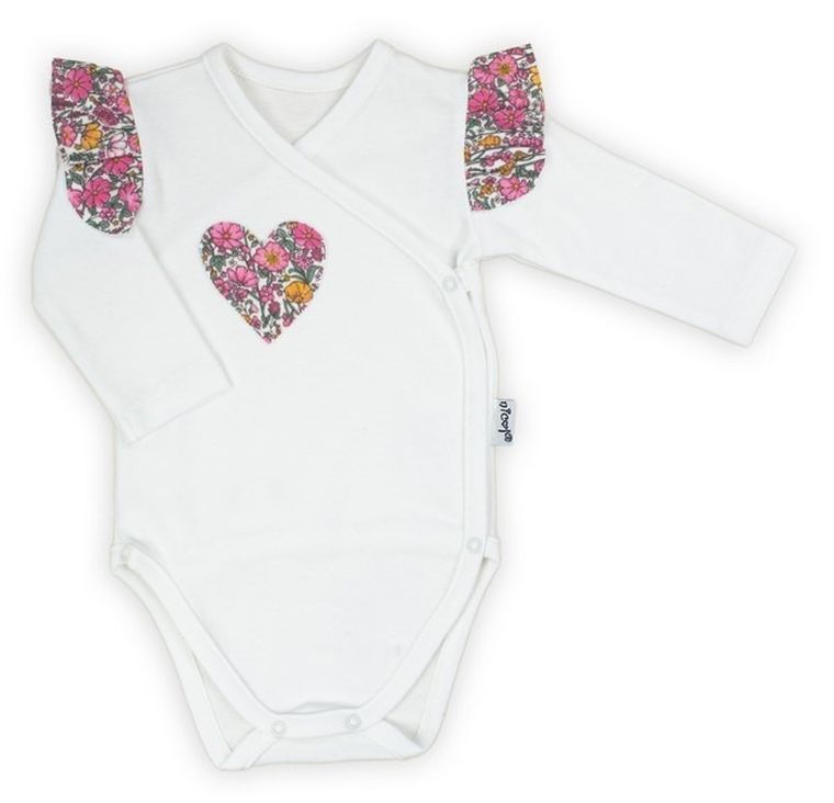 Body dziewczęce z długim rękawem, ecru, Nicol