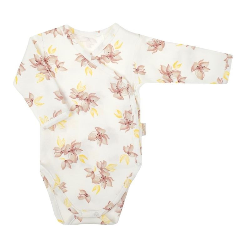 Body dziewczęce z długim rękawem, ecru, Nicol