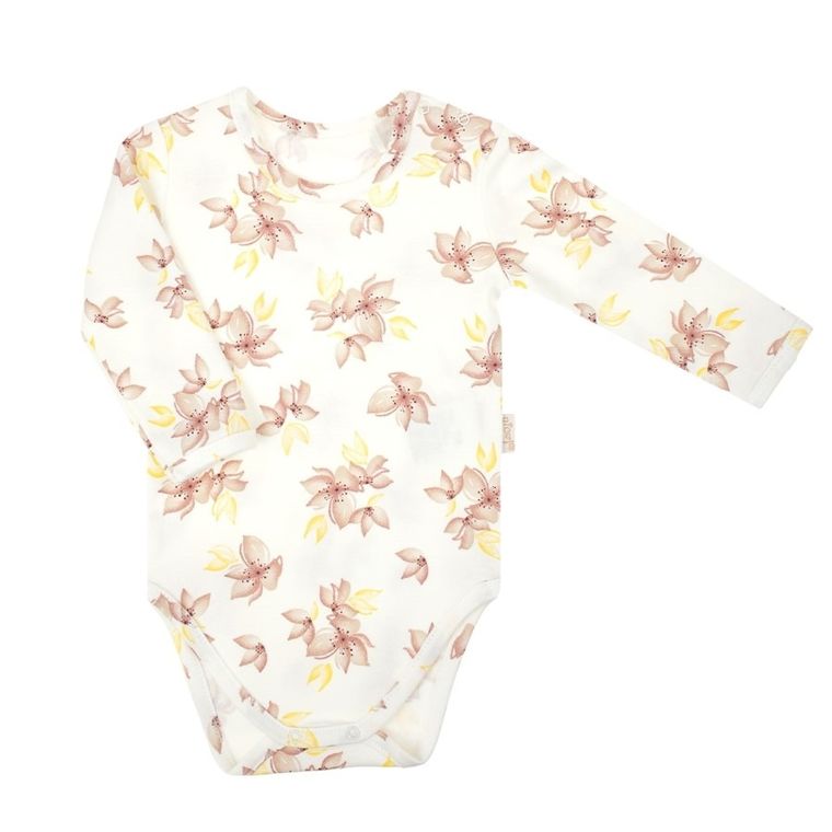 Body dziewczęce z długim rękawem, ecru, Nicol