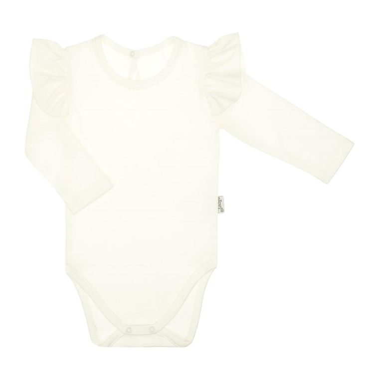 Body dziewczęce z długim rękawem, ecru, Nicol