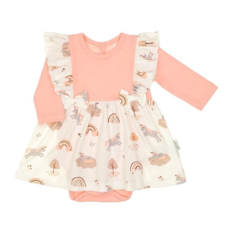 Body dziewczęce z długim rękawem, ecru, Nicol