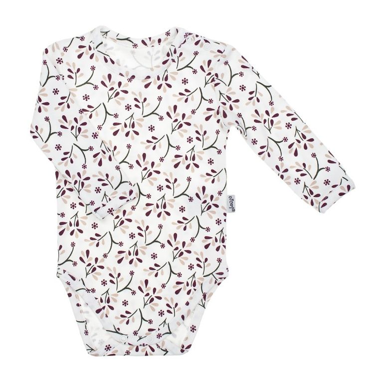 Body dziewczęce z długim rękawem, ecru, Nicol