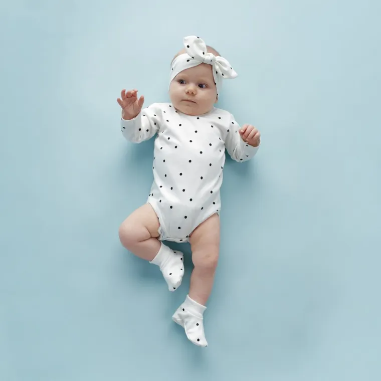 Body dziewczęce z długim rękawem, ecru, Pinokio