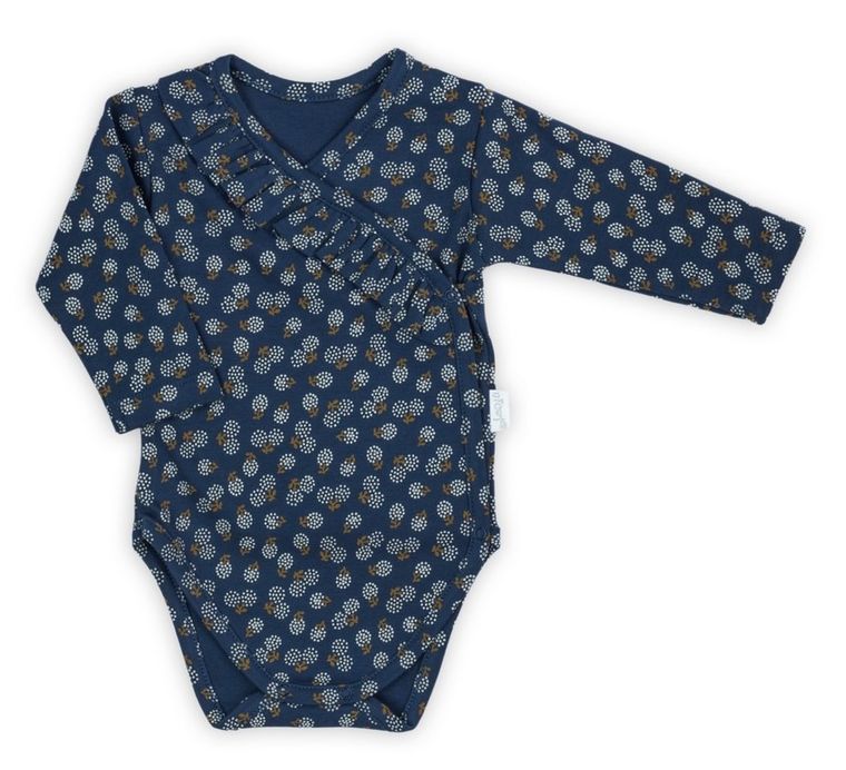 Body dziewczęce z długim rękawem, granatowe, Nicol