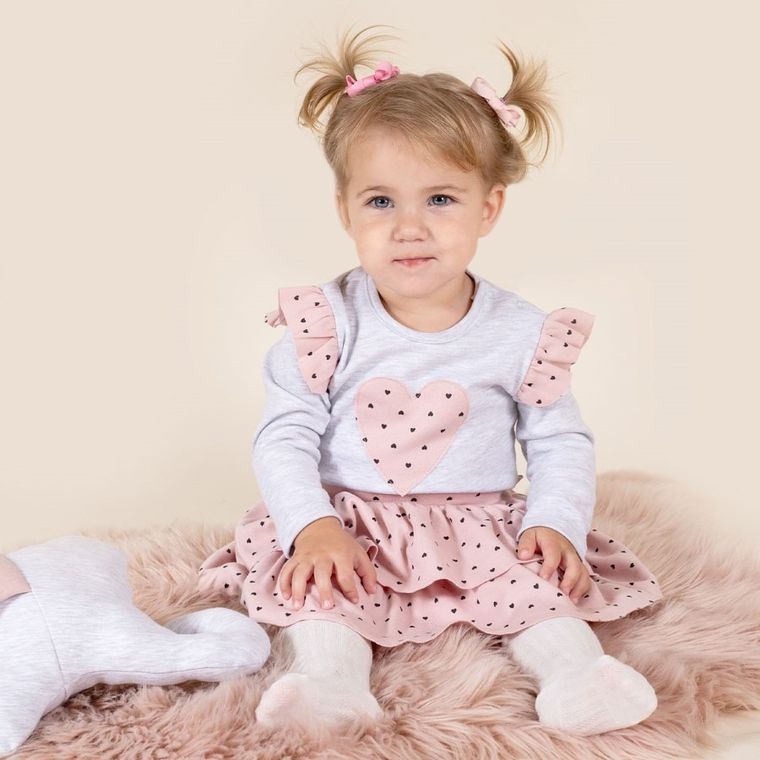 Body dziewczęce z długim rękawem, mix, Nicol