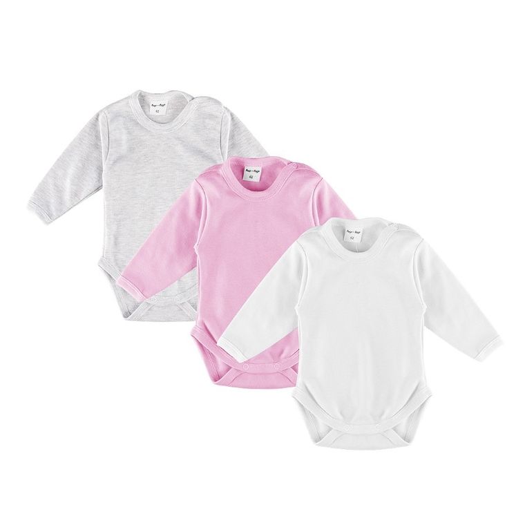 Body dziewczęce z długim rękawem, mix, zestaw, 3 szt.