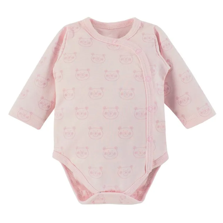 Body dziewczęce z długim rękawem, różowe, Big Bear, Eevi