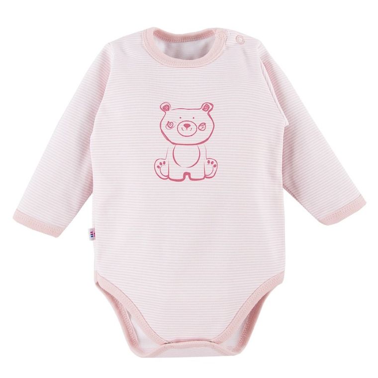 Body dziewczęce z długim rękawem, różowe, Big Bear, Eevi