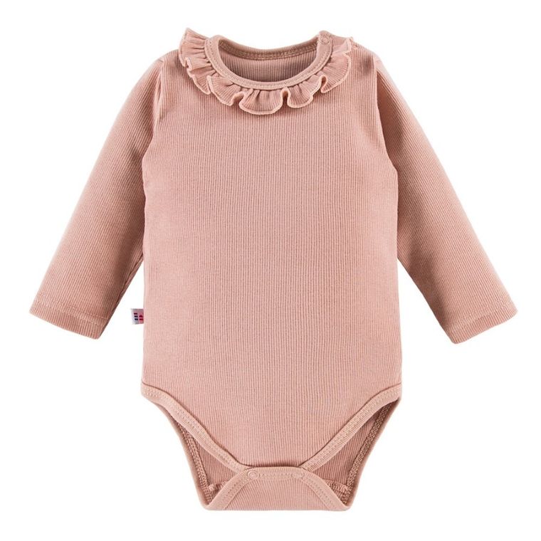 Body dziewczęce z długim rękawem, różowe, Bloom, Eevi