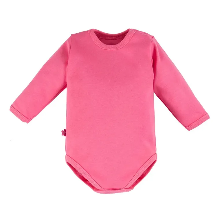 Body dziewczęce z długim rękawem, różowe, Eevi