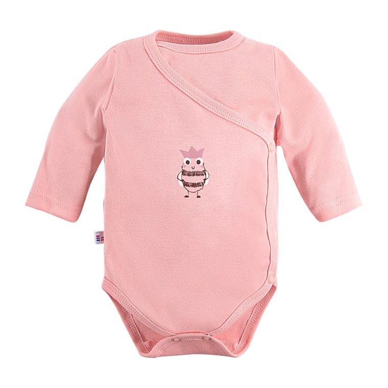Body dziewczęce z długim rękawem, różowe, Eevi