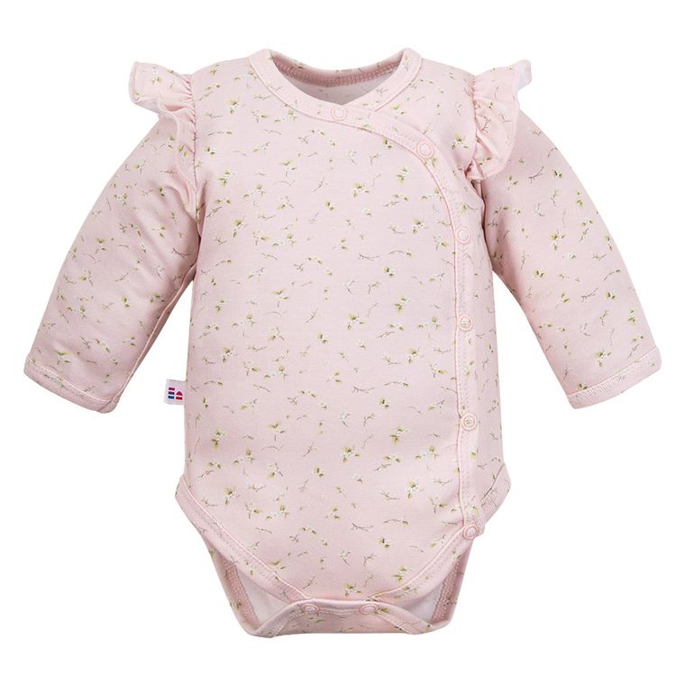 Body dziewczęce z długim rękawem, różowe, Eevi