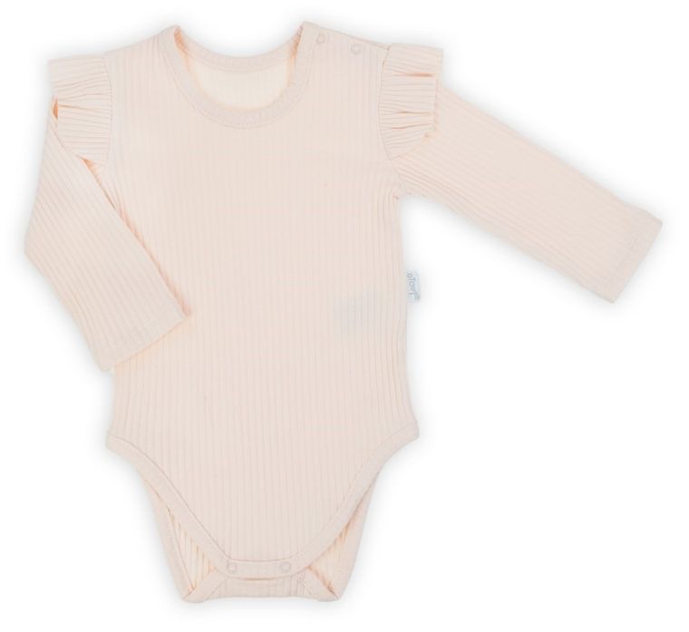 Body dziewczęce z długim rękawem, różowe, Nicol