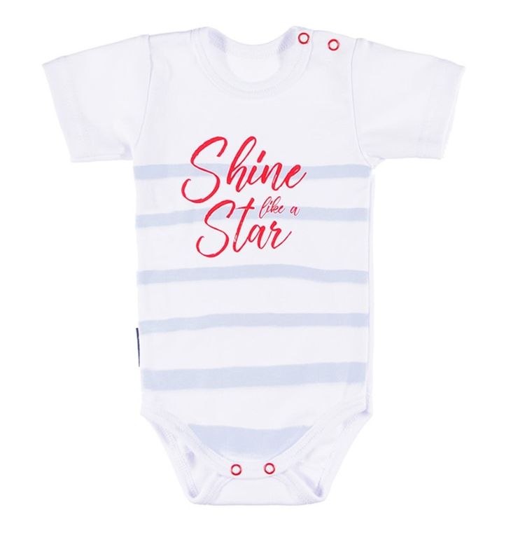 Body dziewczęce z krótkim rękawem, białe, Eevi