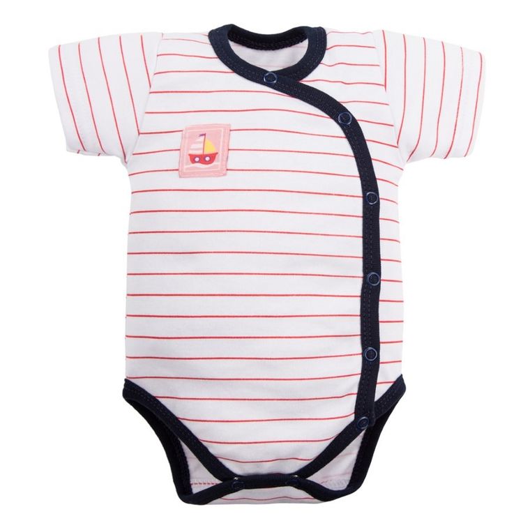 Body dziewczęce z krótkim rękawem, białe, Eevi