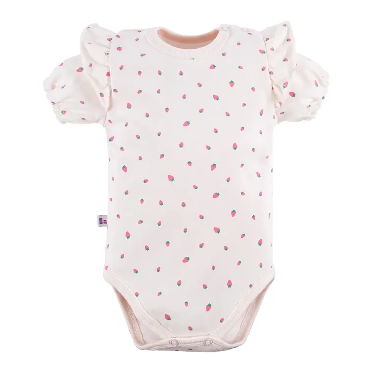 Body dziewczęce z krótkim rękawem, ecru, Eevi