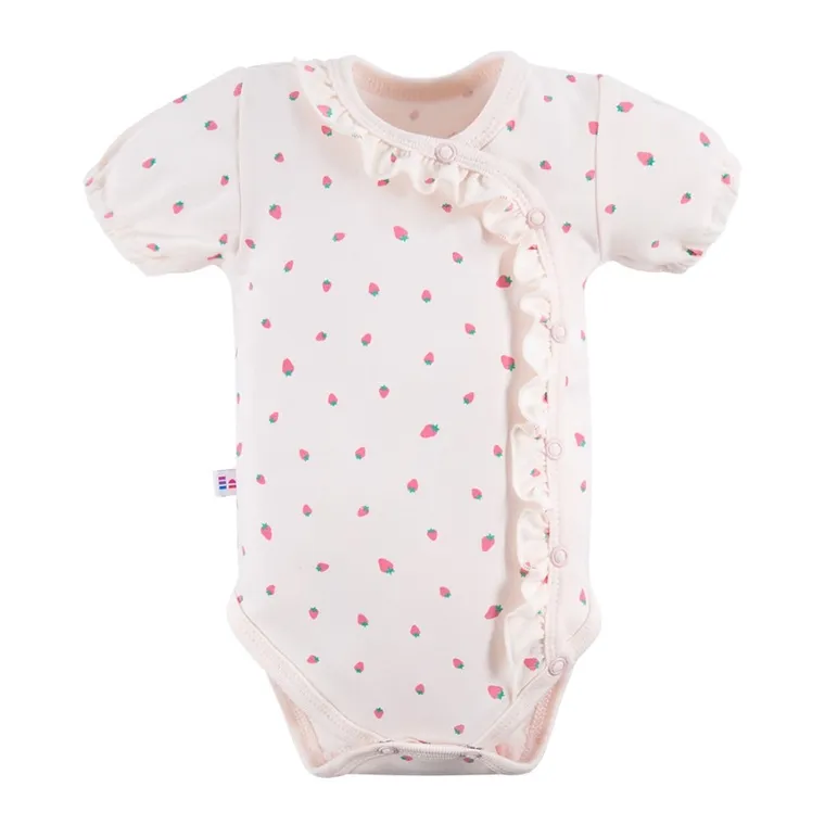 Body dziewczęce z krótkim rękawem, ecru, Eevi