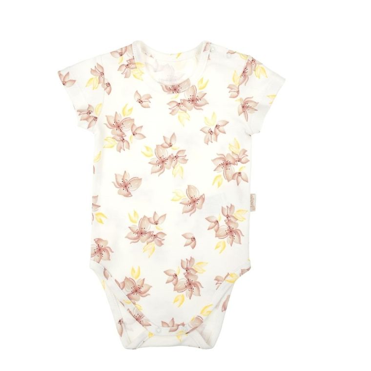 Body dziewczęce z krótkim rękawem, ecru, Nicol