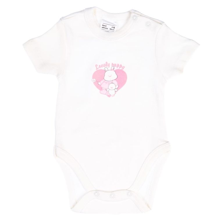 Body dziewczęce z krótkim rękawem, ecru, Olimpias