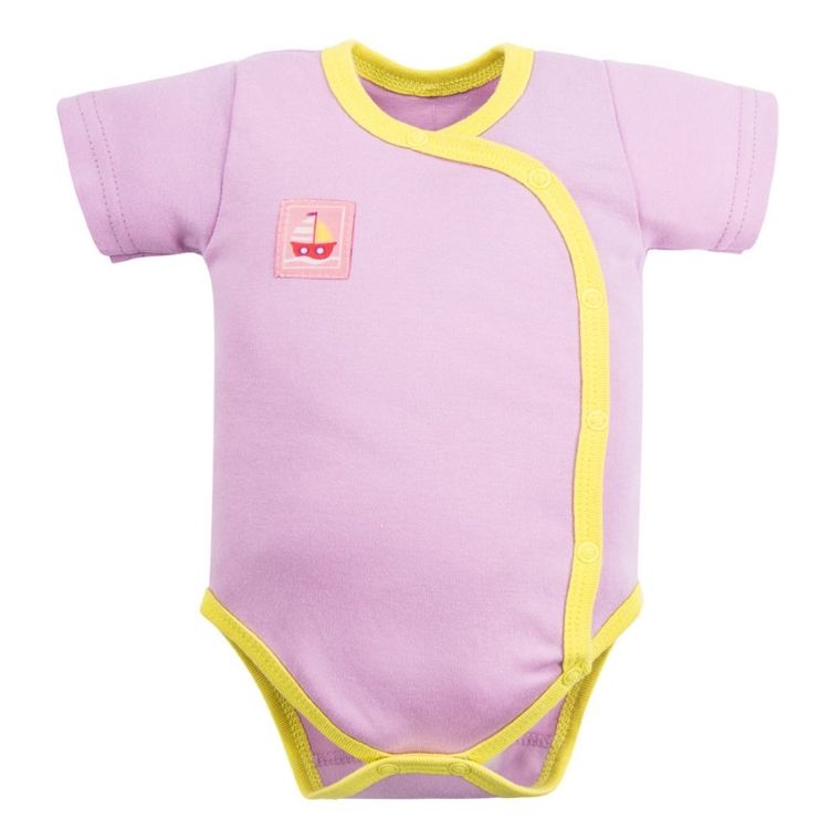 Body dziewczęce z krótkim rękawem, fioletowe, Eevi