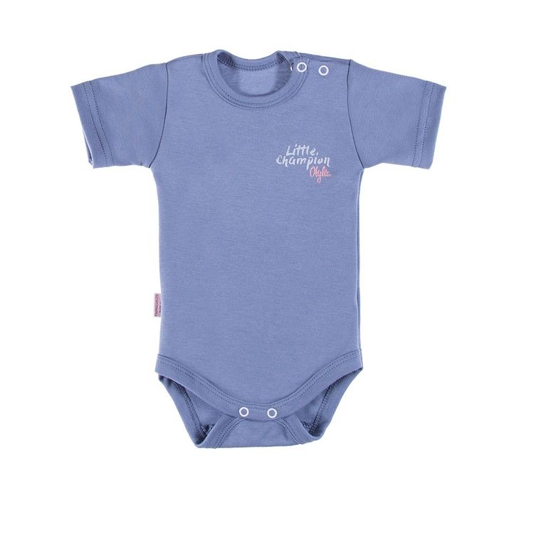 Body dziewczęce z krótkim rękawem, grafitowe, Eevi