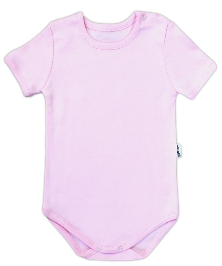 Body dziewczęce z krótkim rękawem, różowe, Nicol