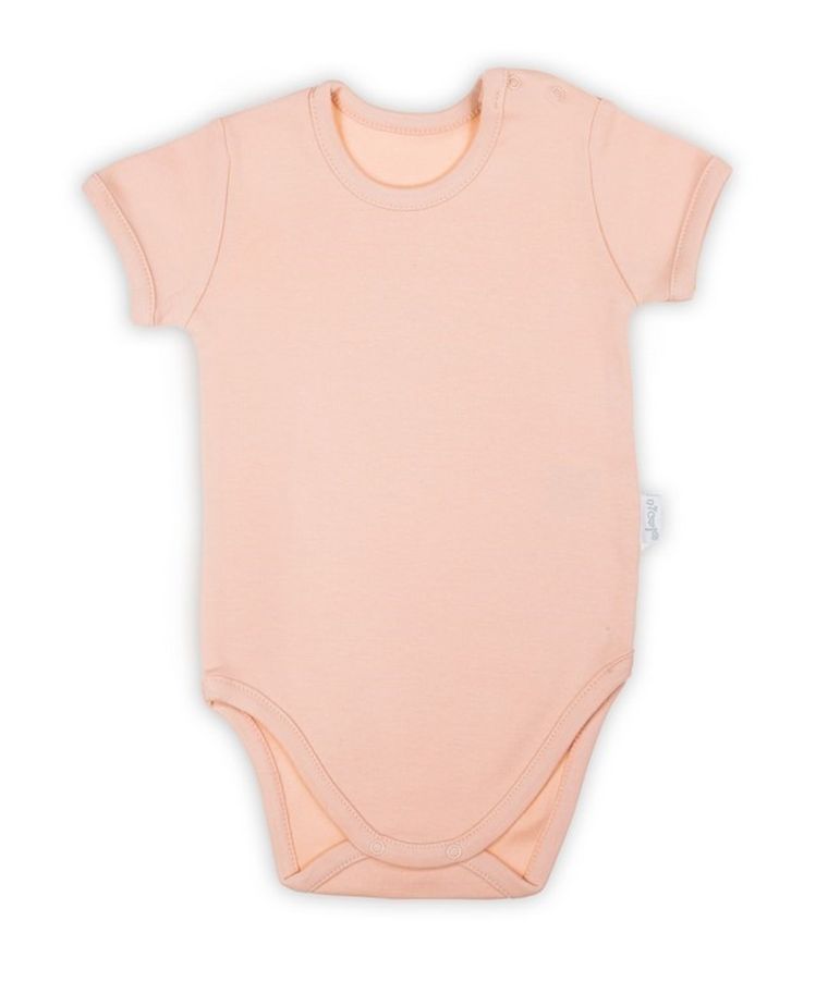 Body dziewczęce z krótkim rękawem, różowe, Nicol