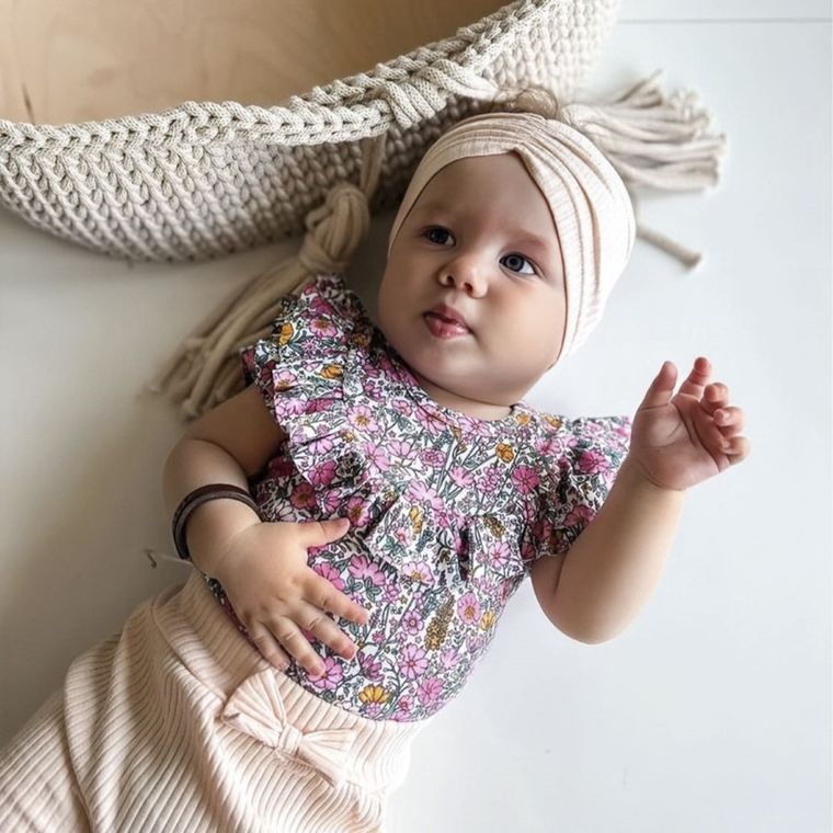 Body dziewczęce z krótkim rękawem, różowe, Nicol