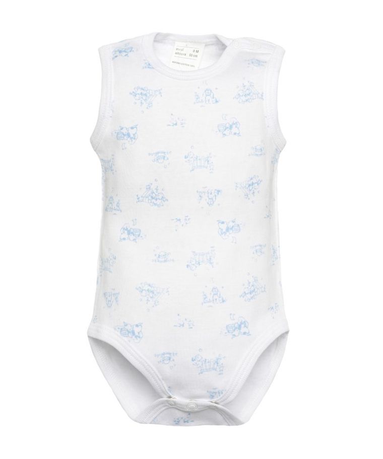 Body niemowlęce bez rękawów, białe, Olimpias