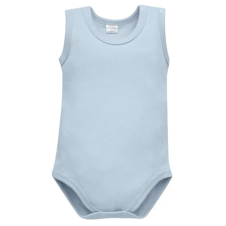 Body niemowlęce bez rękawów, niebieskie, Pinokio
