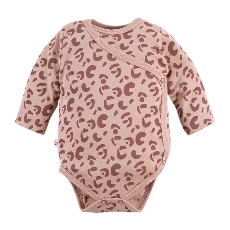 Body niemowlęce z długim rękawem, beżowe, Eevi
