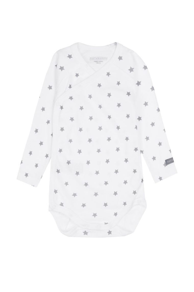 Body niemowlęce z długim rękawem, białe, Bellybutton