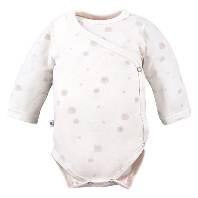 Body niemowlęce z długim rękawem, ecru, Eevi