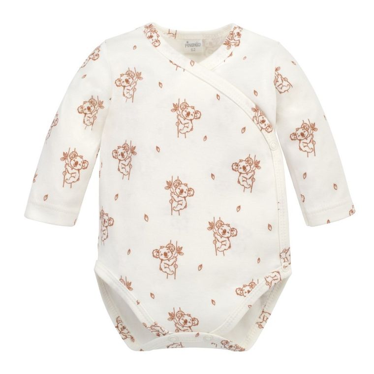 Body niemowlęce z długim rękawem, ecru, Pinokio