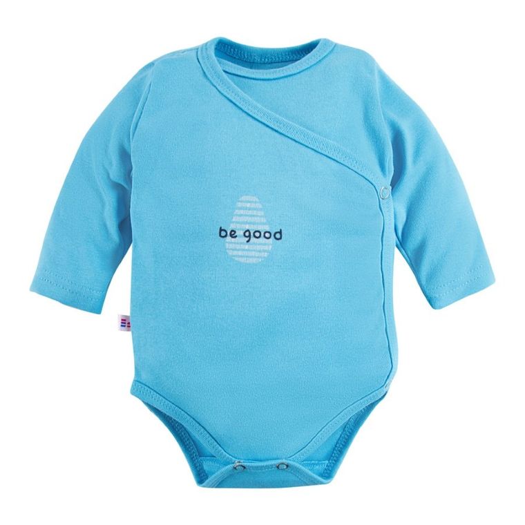 Body niemowlęce z długim rękawem, niebieskie, Eevi