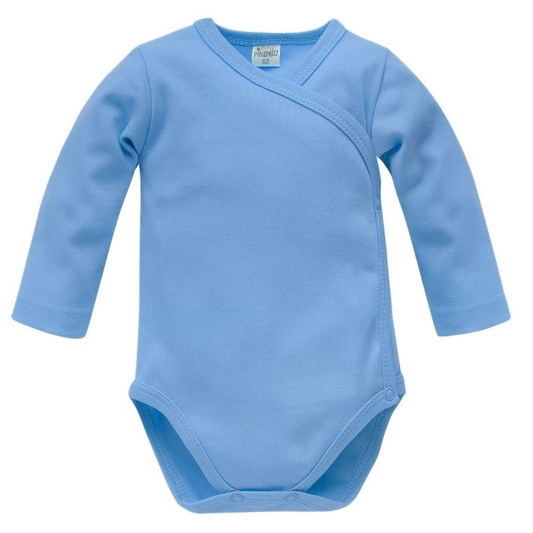 Body niemowlęce z długim rękawem, niebieskie, Pinokio