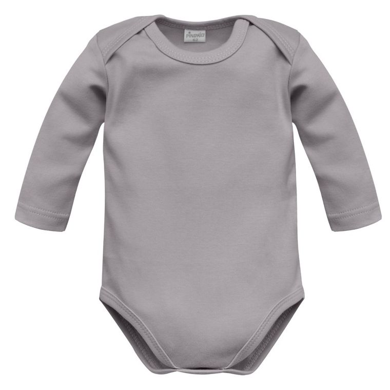 Body niemowlęce z długim rękawem, szare, Pinokio