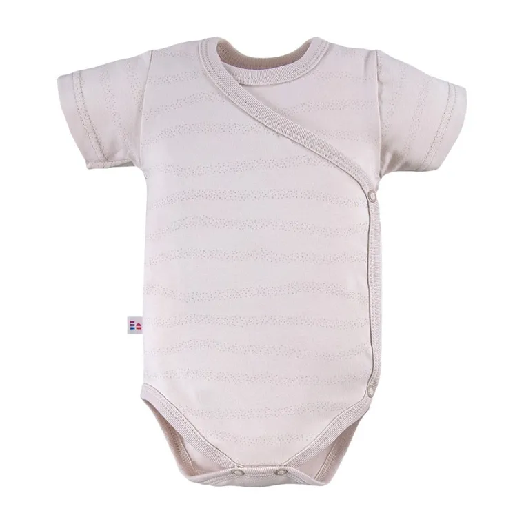 Body niemowlęce z krótkim rękawem, beżowe, Eevi