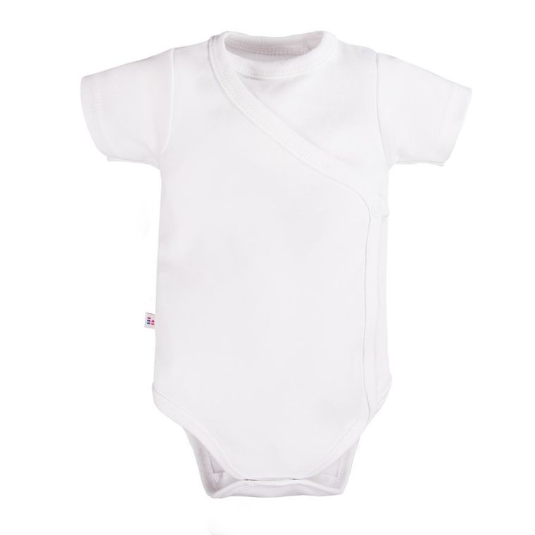 Body niemowlęce z krótkim rękawem, białe, Eevi