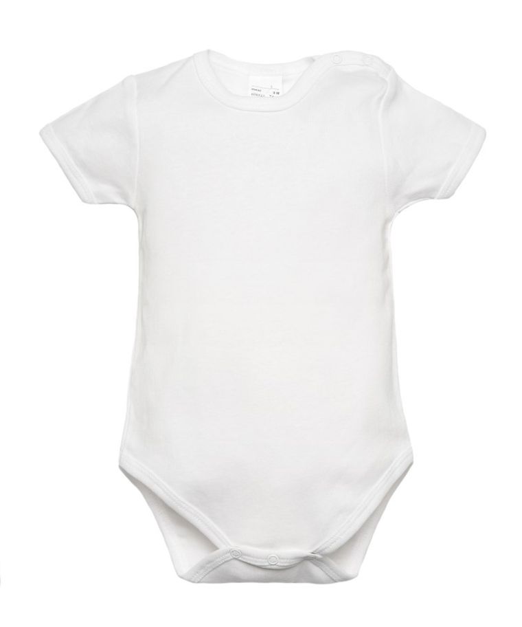 Body niemowlęce z krótkim rękawem, białe, Olimpias